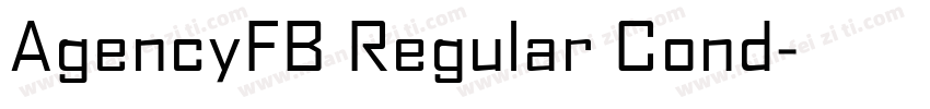 AgencyFB Regular Cond字体转换